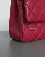 Chanel Classic Flap Medium | 20S Dark Pink Caviar Gold Hardware-details