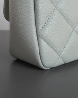 Chanel My Perfect Mini Flap 21K Light Green Caviar Brushed Gold Hardware-details
