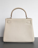 Hermes Kelly 28 | Craie Togo Palladium Hardware-back