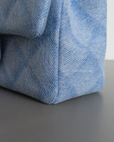 Chanel Classic Flap Mini Rectangle | 22B Light Blue Denim Light Gold Hardware-details