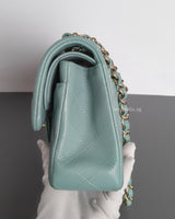 Classic Flap Small | 20C Tiffany Blue Caviar Light Gold Hardware