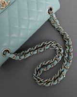 Classic Flap Small | 20C Tiffany Blue Caviar Light Gold Hardware