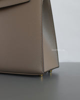 Hermes Kelly Sellier 25 | 81 Gris Tourterelle Epsom Gold Hardware-details