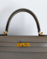 Hermes Kelly Sellier 25 | 81 Gris Tourterelle Epsom Gold Hardware-details