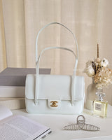 Chanel Small Preppy Coco | 26S Light Blue Caviar Brushed Gold Hardware-front