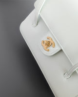 Chanel Small Preppy Coco | 26S Light Blue Caviar Brushed Gold Hardware-details
