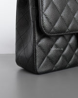 Chanel Classic Flap Small | Black Caviar Gold Hardware-details