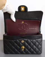 Chanel Classic Flap Small | Black Caviar Gold Hardware-details