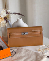 Hermes Kelly To Go Gold Epsom Palladium Hardware-front