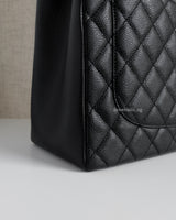 Chanel GST Grand Shopping Tote Black Caviar Gold Hardware-details
