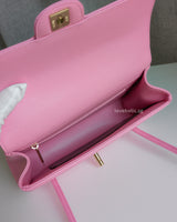 Chanel Small Preppy Coco | 26S Pink Caviar Gold Hardware-details