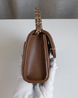 Chanel Kelly | 26S Brown Caviar Light Gold Hardware-side