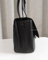 Chanel Maxi Flap 32cm | Black Caviar Silver Hardware-side