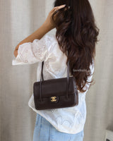Chanel Preppy Coco Small | 26P Brown Caviar Gold Hardware-model