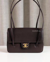 Chanel Preppy Coco Small | 26P Brown Caviar Gold Hardware-front1