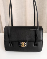Chanel Preppy Coco Small | Black Caviar Gold Hardware-front1