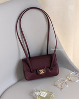 Chanel Preppy Coco Mini | 26S Burgundy Caviar Gold Hardware-front