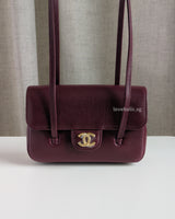 Chanel Preppy Coco Mini | 26S Burgundy Caviar Gold Hardware-front1
