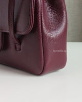 Chanel Preppy Coco Mini | 26S Burgundy Caviar Gold Hardware-details