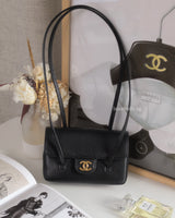 Chanel Preppy Coco Mini | Black Caviar Gold Hardware-front