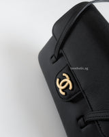 Chanel Preppy Coco Mini | Black Caviar Gold Hardware-details