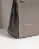 Hermes Kelly 28 | Gris Asphalte M8 Togo Gold Hardware-details