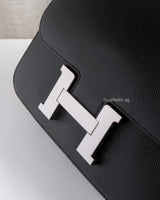 Hermes Constance 24 | Black Epsom Palladium Hardware-details