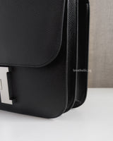 Hermes Constance 24 | Black Epsom Palladium Hardware-details