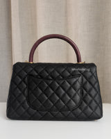 Chanel Coco Handle Medium | Black Caviar Brushed Gold Hardware-back