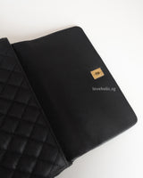Chanel Coco Handle Medium | Black Caviar Brushed Gold Hardware-details