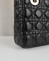Dior My Lady Dior Small | Black Lambskin Light Gold Hardware-details