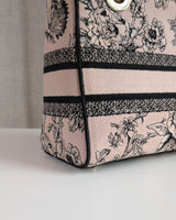 Dior Lady D-Lite Medium | Pink Floral Fabric Light Gold Hardware-details