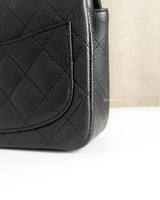 Chanel Classic Flap Mini Square | Black Caviar Light Gold Hardware-details