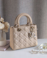 Dior My ABC Lady Dior Small | Caramel Beige Lambskin Light Gold Hardware-front