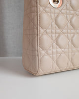 Dior My ABC Lady Dior Small | Caramel Beige Lambskin Light Gold Hardware-details