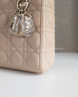 Dior My ABC Lady Dior Small | Caramel Beige Lambskin Light Gold Hardware-details