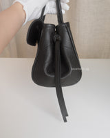 Chanel Small Shopping Tote | Black Caviar Gold Hardware-details