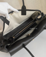 Chanel Small Shopping Tote | Black Caviar Gold Hardware-details