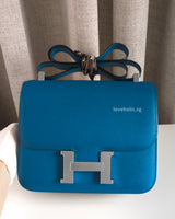Hermes Constance 24 | T7 Blue Hydra Epsom Palladium Hardware-front1