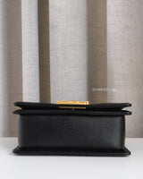 Chanel Boy Small | Black Caviar Brushed Gold Hardware-details