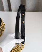 Chanel Boy Small | Black Caviar Brushed Gold Hardware-details
