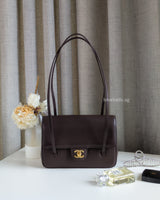 Chanel Preppy Coco Small | 26P Brown Caviar Brushed Gold Hardware-front