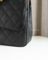 Chanel Classic Flap Jumbo | Black Caviar Gold Hardware-details