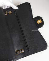 Chanel Classic Flap Jumbo | Black Caviar Gold Hardware-details