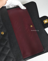 Chanel Classic Flap Jumbo | Black Caviar Gold Hardware-details
