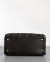 Dior Lady Dior Medium | Black Lambskin Gold Hardware-details