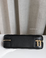 Chanel Camera Bag Black Caviar Light Gold Hardware-details