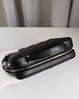 Chanel Camera Bag Black Caviar Light Gold Hardware-details