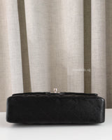 Chanel Classic Flap Medium | Black Lambskin Silver Hardware-details