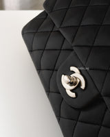 Chanel Classic Flap Medium | Black Lambskin Silver Hardware-details
